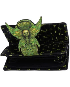 Absinthe Geldbeutel - La Fee Verte Grüne Fee -Halloween Kostüme Rabatte absinthe la fee verte gruene fee geldboerse absinthe la fee verte green fairy embossed purse gothic geldbeutel 53937 5