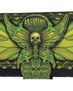 Absinthe Geldbeutel - La Fee Verte Grüne Fee -Halloween Kostüme Rabatte absinthe la fee verte gruene fee geldboerse absinthe la fee verte green fairy embossed purse gothic geldbeutel 53937 6