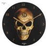 Alchemy Omega Totenschädel Uhr 34cm -Halloween Kostüme Rabatte alchemy omega totenkopf wanduhr alchemy omega skull clock gothic deko 53071 01