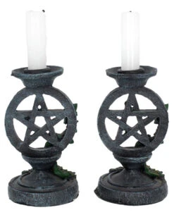 Antike Pentagramm Kerzenständer 2 St. -Halloween Kostüme Rabatte antike pentagramm kerzenleuchter antic pentagram candlesticks gothic deko halloween tischdeko 51134 04