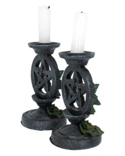 Antike Pentagramm Kerzenständer 2 St. -Halloween Kostüme Rabatte antike pentagramm kerzenleuchter antic pentagram candlesticks gothic deko halloween tischdeko 51134 05
