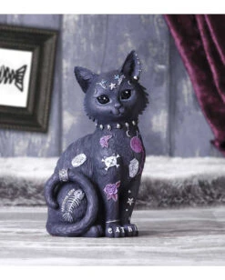 Bad To The Bone Kult Cutie Dekofigur 22cm -Halloween Kostüme Rabatte bad to the bone katzenfigur bad to the bone kult cutie figurine gothic deko katzen deko 52790 07