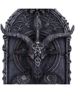 Baphomet's Invocation Wandbild 30,5cm -Halloween Kostüme Rabatte baphomets invocation wandbild baphomets invocation wall plaque gothic deko 54568 05