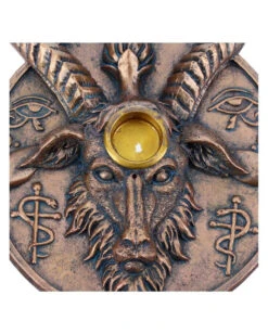 Baphomet`s Räucherstäbchen & Kerzenhalter -Halloween Kostüme Rabatte baphomets kerzen und raeucherstaebchenhalter baphomets prayer incense and candle holder gothic deko 50305 04