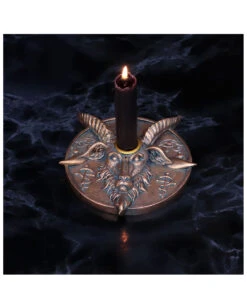 Baphomet`s Räucherstäbchen & Kerzenhalter -Halloween Kostüme Rabatte baphomets kerzen und raeucherstaebchenhalter baphomets prayer incense and candle holder gothic deko 50305 06