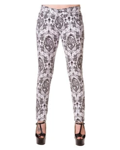 Punk Stretchjeans Weiss