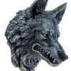Grauer Wolf Wandbild 30cm 2 Grauer Wolf Wandbild 30cm -Halloween Kostüme Rabatte bedrohlicher wolf wandbild menacing grey snarling wolf wall plaque gothic deko 54577 01