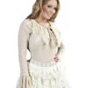 Burleska Langarm Shirt Beige -Halloween Kostüme Rabatte beige steampunk bluse brenda top burleska burleska gothic bluse 660496
