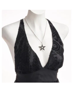 Black Star Anhänger Mit Kette -Halloween Kostüme Rabatte black star pentagram anhaenger kette alchemy of england black star kette gotchi schmuck and jewelry 50943 3