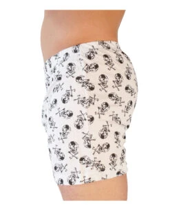 Weiße Totenschädel Boxershorts -Halloween Kostüme Rabatte boxershort weiss mit totenkoepfen geschenkidee fuer totenschaedel fans 28182 2