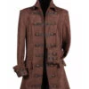 Braune Steampunk Jacke Im Wildleder Look