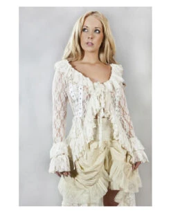 Viktorianische Jacke Aus Spitze & Brokat