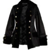Schwarze Piratenjacke Für Damen -Halloween Kostüme Rabatte damen piratenjacke schwarz gothicjacke dracula clothing pirate jacket 36879