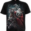 Schwarzes Sleigher T-Shirt 2 Schwarzes Sleigher T-Shirt -Halloween Kostüme Rabatte deadly night sleigher t shirt sleigher santa claus t shirt gothic t shirt crypt mas t shirt 54547 01
