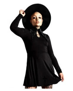 Elissabat Collar Minikleid KILLSTAR -Halloween Kostüme Rabatte elissabat collar minikleid elissabat collar dress gothic fashion gothic mode 51917 02