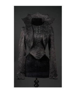 Evil Queen Brokat Jacke Mit Stehkragen