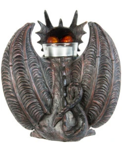 Gothic Drache Mit Teelicht -Halloween Kostüme Rabatte fantasy drache mit teelicht gothic dekoration gruftie wohndeko halloween dekoration kerze 31459 3