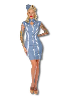 Military Kleid Hellblau