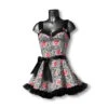 Minikleid Mit Liliendruck Gr.XL -Halloween Kostüme Rabatte go1485am kleid mit liliendruck rockabilly fashion pin up style pin up kleid minikleid 2