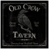 Vintage Metallschild "Old Crow Tavern" 20cm -Halloween Kostüme Rabatte gothic metallschild old crow tavern gothic metal sign old crow tavern halloween deko 54121 01