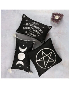 Pentagramm Dekokissen 35cm -Halloween Kostüme Rabatte gothic pentagramm dekokissen pentagram gothic cushion gothic wohnaccessoire 51168 04