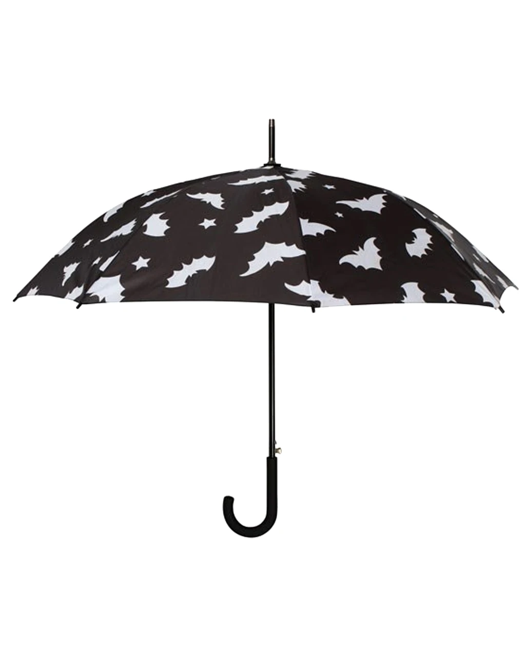 Schwarzer Regenschirm Mit Fledermäusen Als Motiv 4 Schwarzer Regenschirm Mit Fledermäusen Als Motiv – Bild 2
