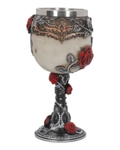 Gothic Totenschädelkelch Mit Rosen 11 Gothic Totenschädelkelch Mit Rosen -Halloween Kostüme Rabatte gothic totenkopfkelch mit rosen gothic skull goblet with roses 50333 04