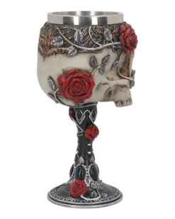 Gothic Totenschädelkelch Mit Rosen 12 Gothic Totenschädelkelch Mit Rosen -Halloween Kostüme Rabatte gothic totenkopfkelch mit rosen gothic skull goblet with roses 50333 05