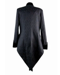 Brokat Herren Gehrock Schwarz -Halloween Kostüme Rabatte gothic herren gehrock schwarz gothic brokat mantel gothic fashion 660703 07