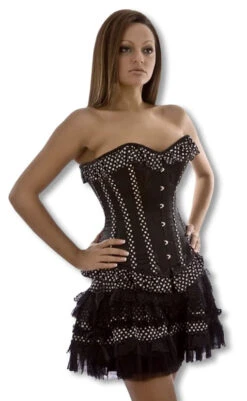Gothic Minirock Mit Polkadots