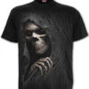 Schwarzes Grim Reaper - T-Shirt -Halloween Kostüme Rabatte grim ripper t shirt black schwarzes grim reaper shirt halloween gothic shirt gevatter tod 53923