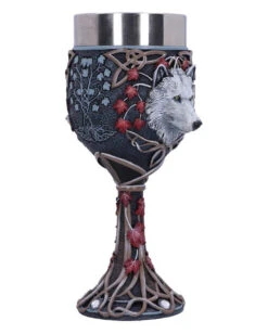 Weißer Herbstwolf Kelch 19,5cm -Halloween Kostüme Rabatte guardian of the fall herbstwolf kelch guardian of the fall goblet gothic deko 50986 04