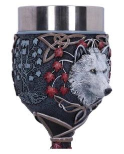 Weißer Herbstwolf Kelch 19,5cm -Halloween Kostüme Rabatte guardian of the fall herbstwolf kelch guardian of the fall goblet gothic deko 50986 06