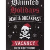 Gespenstische Weihnachten Metall Schild -Halloween Kostüme Rabatte haunted holidays dead and breakfast metall schild gespenstische weihnachten metall schild 53561 01