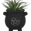 Pentagramm Hexenkessel Pflanzenbehälter -Halloween Kostüme Rabatte hexenkessel mit pentagramm pflanzenschale pentagram cauldron plant pot halloween deko gothic homeware 51664 01