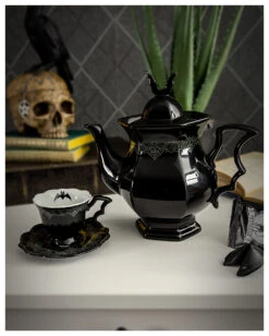 After Midnight Tasse & Unterteller KILLSTAR -Halloween Kostüme Rabatte killstar after midnight tee und kaffee kanne killstar after midnight tea and coffee pot gothic accesoires 50538 03