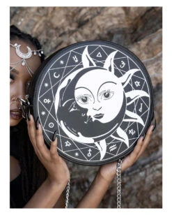 Astral Light Sonne & Mond Handtasche KILLSTAR -Halloween Kostüme Rabatte killstar astral light boho handtasche gothic handtasche gothic accessoires 50378 03