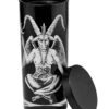 Schwarze Kerze Im Baphomet Glas KILLSTAR 1 Schwarze Kerze Im Baphomet Glas KILLSTAR -Halloween Kostüme Rabatte killstar baphomet kerze im glas killstar baphomet glass candle gothic deko 50454 01