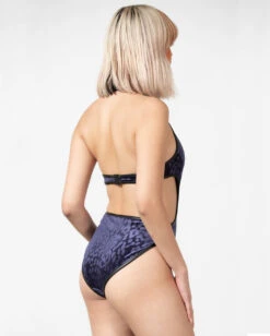 Barbarella Neckholder Body KILLSTAR -Halloween Kostüme Rabatte killstar barbarella halter bodysuit plum killstar gothic body leo print bodysuit gothic fashion 53475