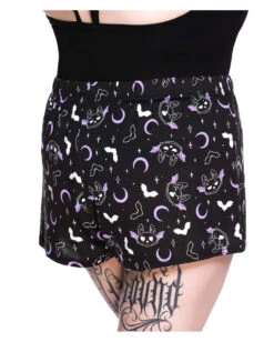 Batty Shorts Schlafhose KILLSTAR -Halloween Kostüme Rabatte killstar batty shorts schlafhose batty shorts sleepwear gothic bekleidung gothic accessoire 50875 04