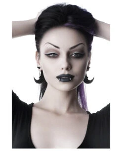 Schwarze Halbmond Ohrringe KILLSTAR 7 Schwarze Halbmond Ohrringe KILLSTAR -Halloween Kostüme Rabatte killstar black crescent moon ohrringe killstar crescent moon earrings gothic schmuck 51892 03