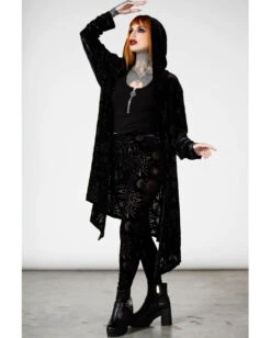 Brielle Burnout Leggings KILLSTAR -Halloween Kostüme Rabatte killstar brielle burnout leggings gothic leggings gothic hose gothic kleidung 53334 3