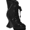 Deadly Twin Stiefeletten KILLSTAR -Halloween Kostüme Rabatte killstar deadly twin boots mit ketten applikation killstar gothic boots killstar boots gothic accessoire und geschenkartikel 52766