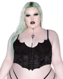 Fledermaus Spitzen Bustier KILLSTAR 13 Fledermaus Spitzen Bustier KILLSTAR -Halloween Kostüme Rabatte killstar fledermaus spitzen bustier killstar fang lace bustier killstar dessous gothic mode 51379 05