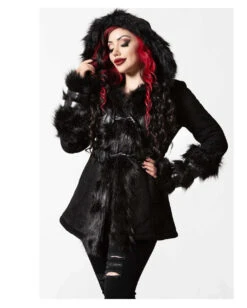 Flies By Night Kunstpelz Mantel KILLSTAR