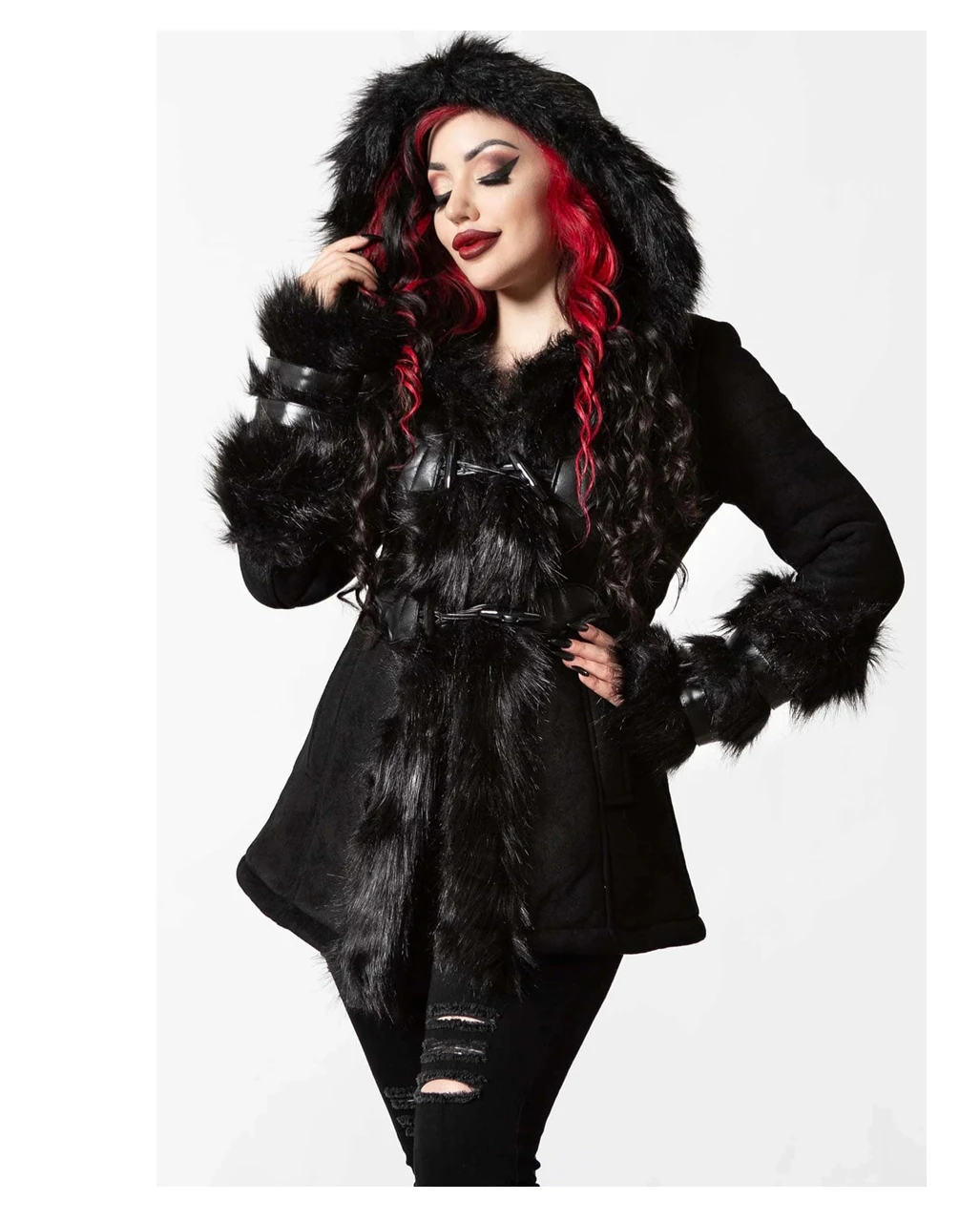 Flies By Night Kunstpelz Mantel KILLSTAR 3 Flies By Night Kunstpelz Mantel KILLSTAR