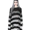 Grady Strickpullover KILLSTAR -Halloween Kostüme Rabatte killstar grady strickpullover soft knit sweater gothic fashion und gothic shop 51981 2