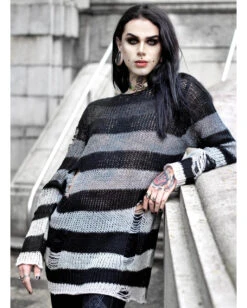 Grady Strickpullover KILLSTAR -Halloween Kostüme Rabatte killstar grady strickpullover soft knit sweater gothic fashion und gothic shop 51981