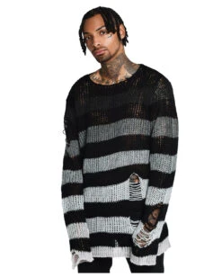 Grady Strickpullover KILLSTAR -Halloween Kostüme Rabatte killstar grady strickpullover soft knit sweater gothic fashion und gothic shop 51981 3