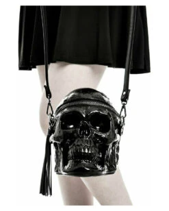 Grave Digger Totenschädel Handtasche KILLSTAR -Halloween Kostüme Rabatte killstar grave digger totenkopf handtasche killstar grave digger skull handbag gothic accessoire 50914 02